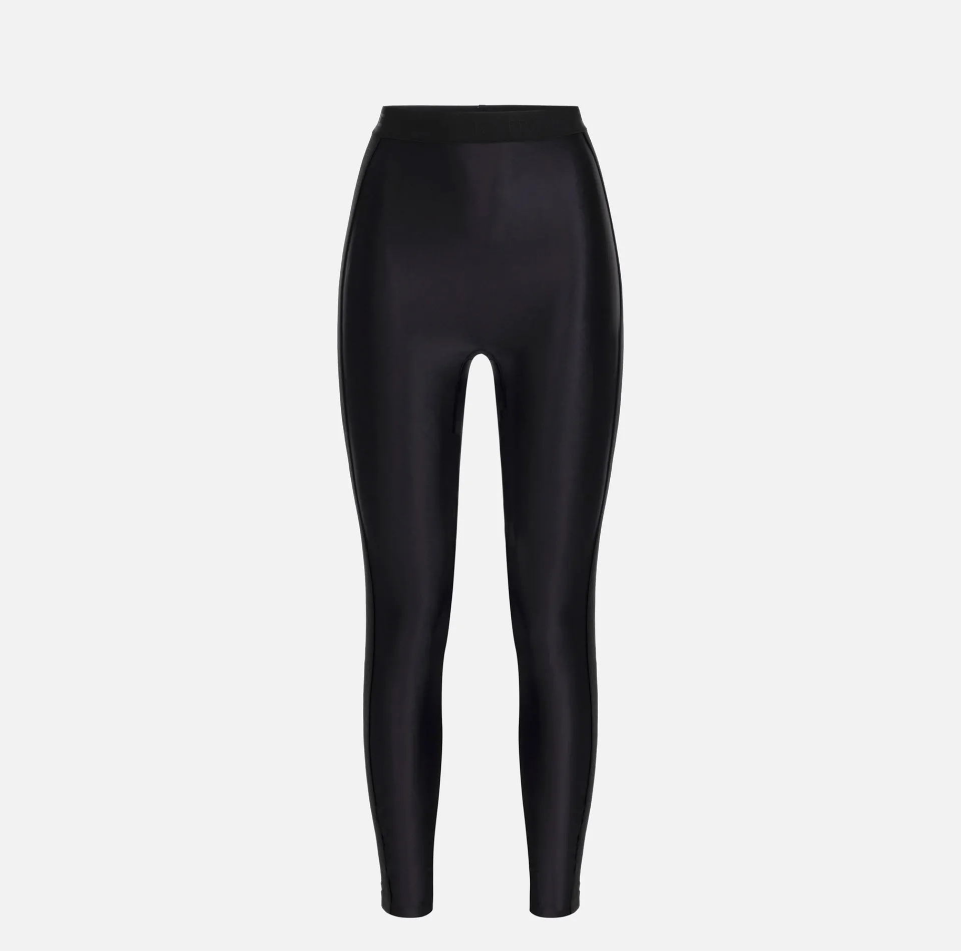Elisabetta Franchi Trousers And Shorts|Shiny Lycra leggings with logoed elastic