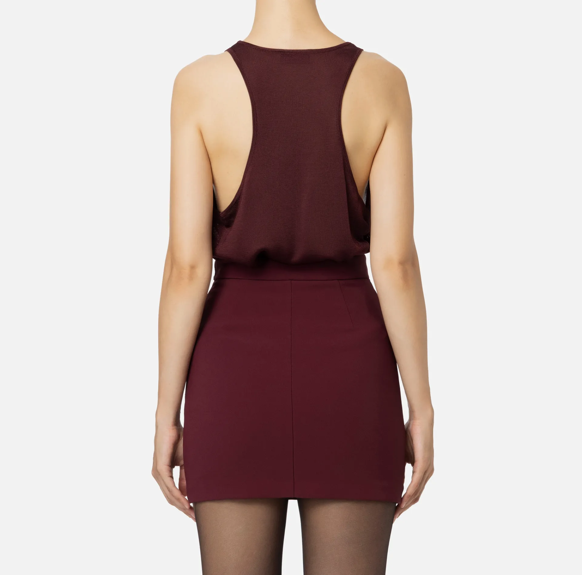 Elisabetta Franchi Top And T-Shirts|Shiny viscose top RougeNoir