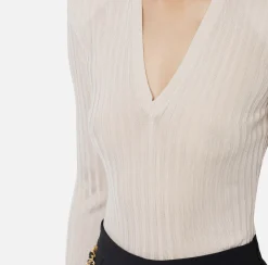 Elisabetta Franchi Knitwear And Sweatshirts|Shirt in ribbed viscose fabric Latex