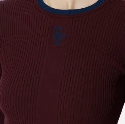 Elisabetta Franchi Knitwear And Sweatshirts|Shirt in viscose fabric with college-style logo Gold