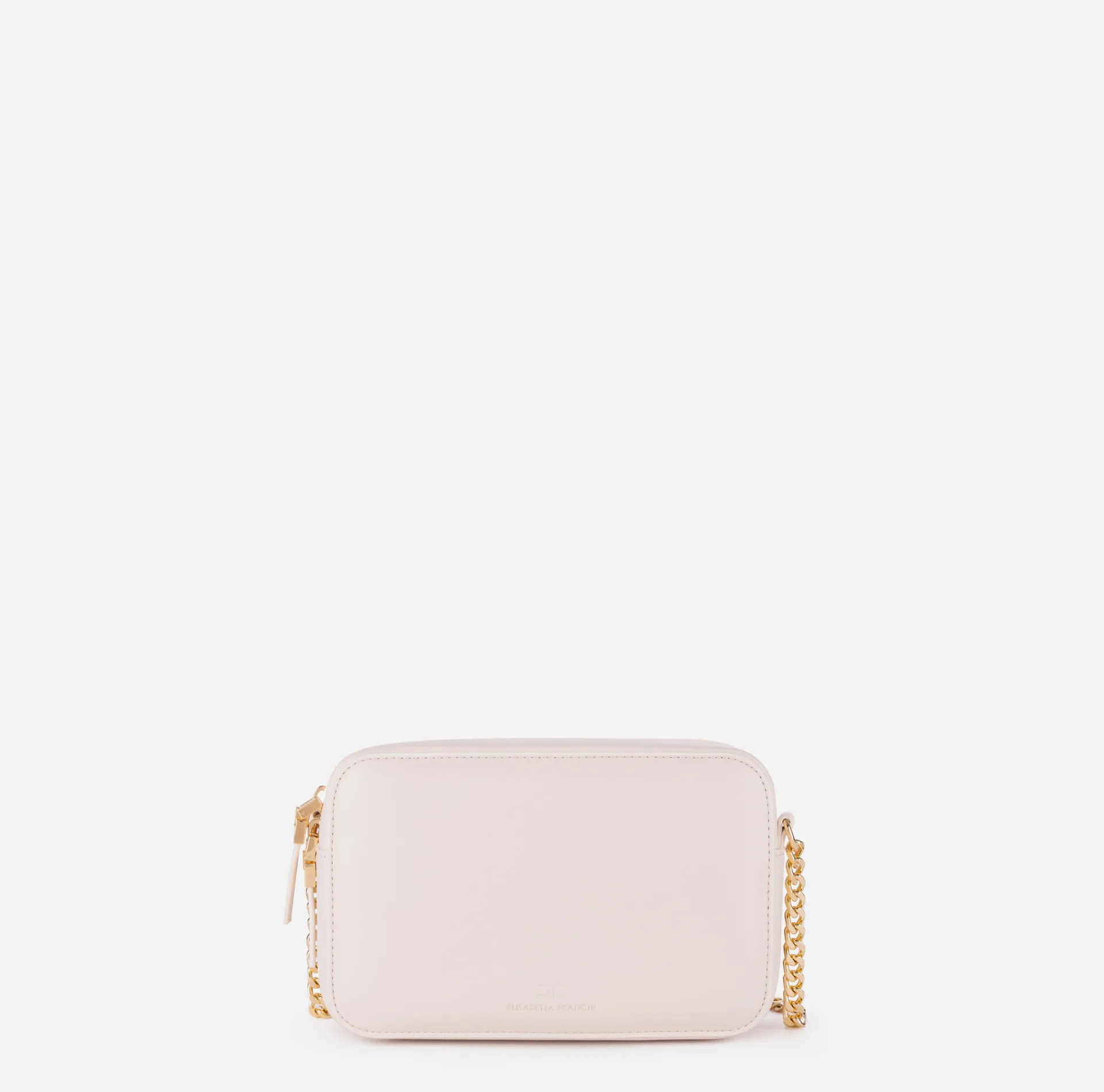 Elisabetta Franchi Strap Bags|Shoulder bag in leather-effect material with metal corners Latex