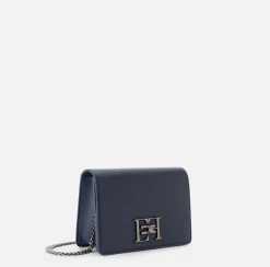 Elisabetta Franchi Strap Bags|Shoulder bag with metal logo turn-lock Navy