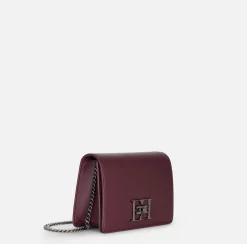 Elisabetta Franchi Strap Bags|Shoulder bag with metal logo turn-lock RougeNoir