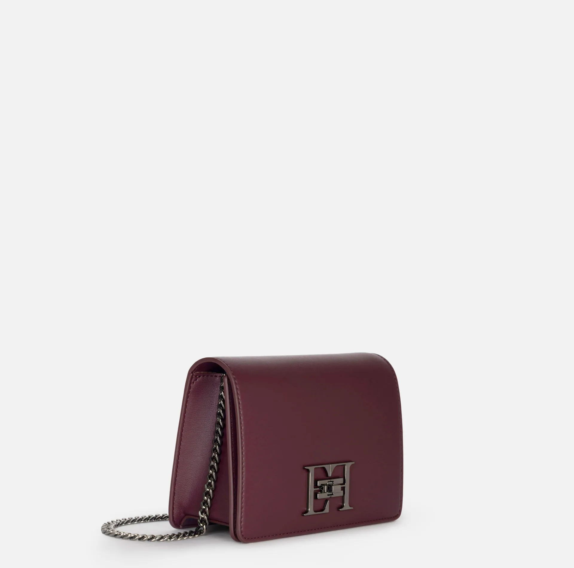 Elisabetta Franchi Strap Bags|Shoulder bag with metal logo turn-lock RougeNoir