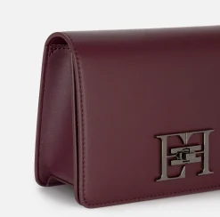 Elisabetta Franchi Strap Bags|Shoulder bag with metal logo turn-lock RougeNoir