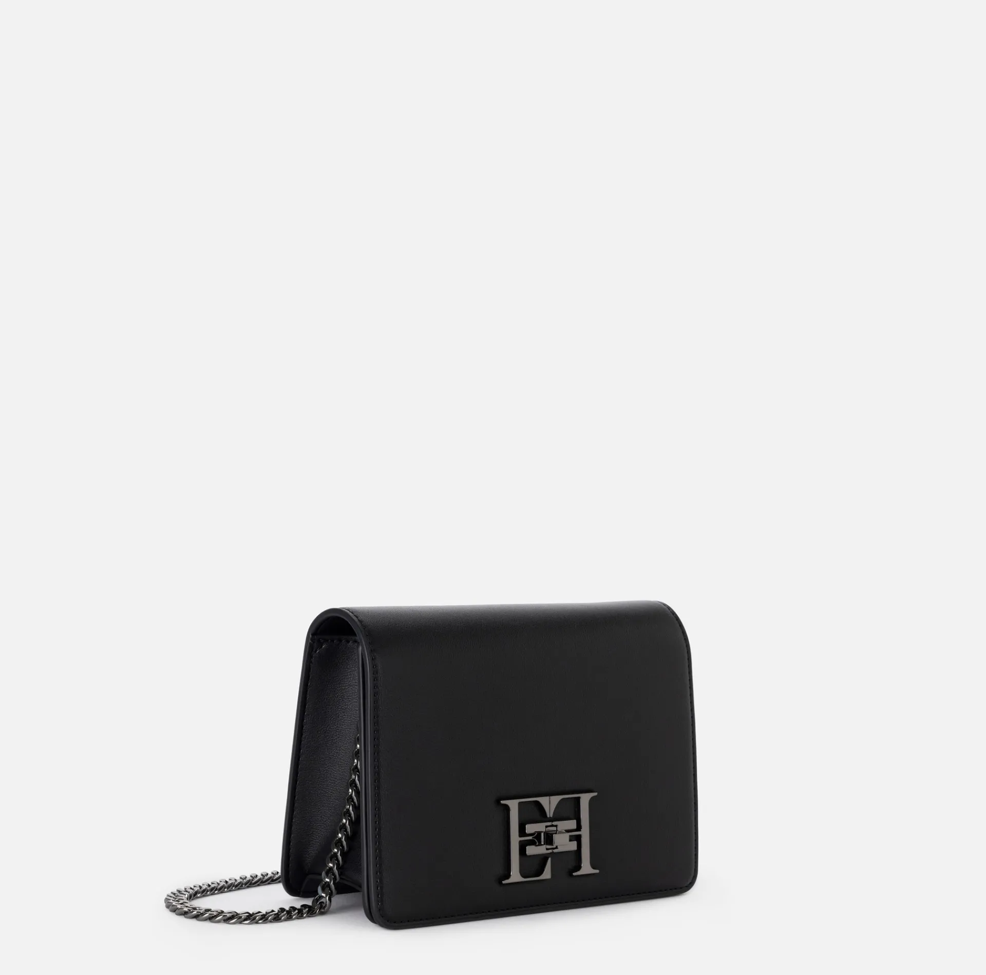 Elisabetta Franchi Strap Bags|Shoulder bag with metal logo turn-lock Black