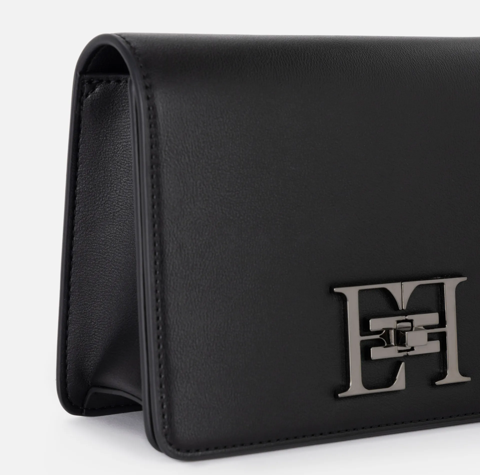 Elisabetta Franchi Strap Bags|Shoulder bag with metal logo turn-lock Black