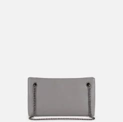Elisabetta Franchi Shoulder Bags|Shoulder bag with silver metal shield Steel