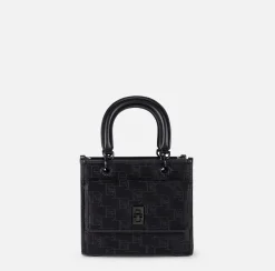 Elisabetta Franchi Handbags|Small handbag with embossed logo Black