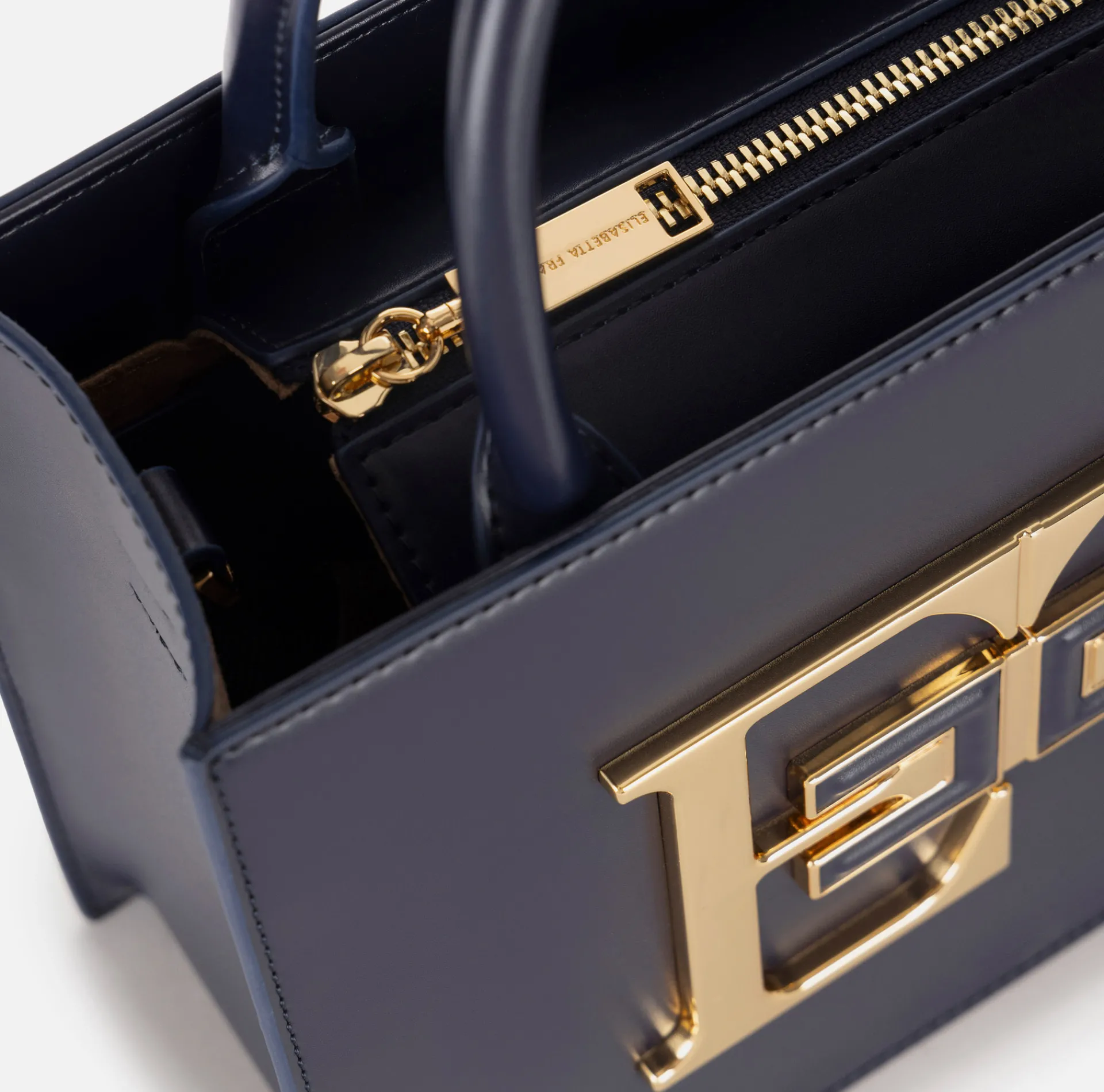 Elisabetta Franchi Handbags|Small handbag with logo Navy