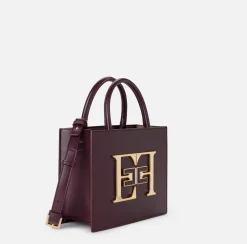 Elisabetta Franchi Handbags|Small handbag with logo RougeNoir