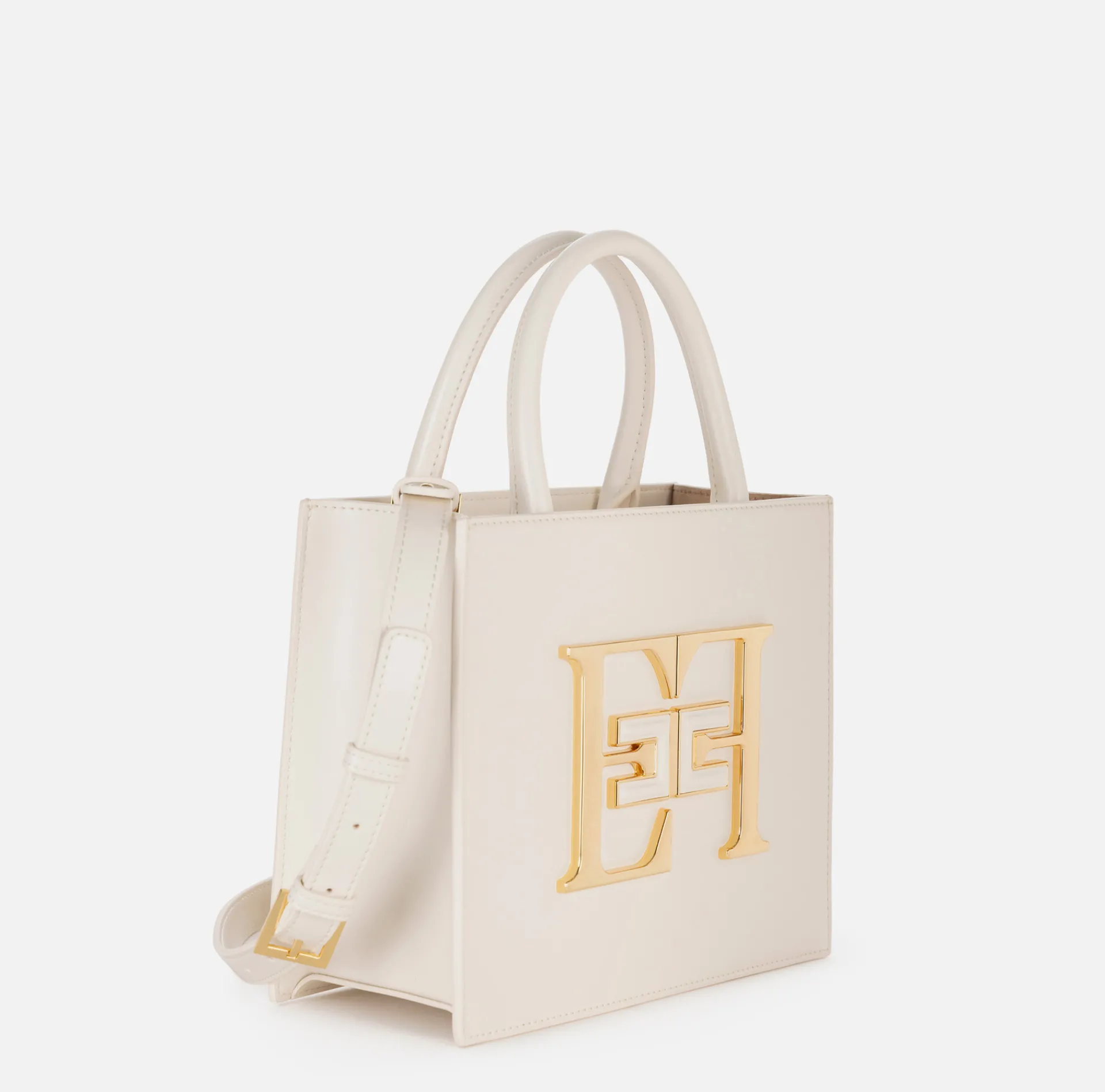 Elisabetta Franchi Handbags|Small handbag with logo Butter