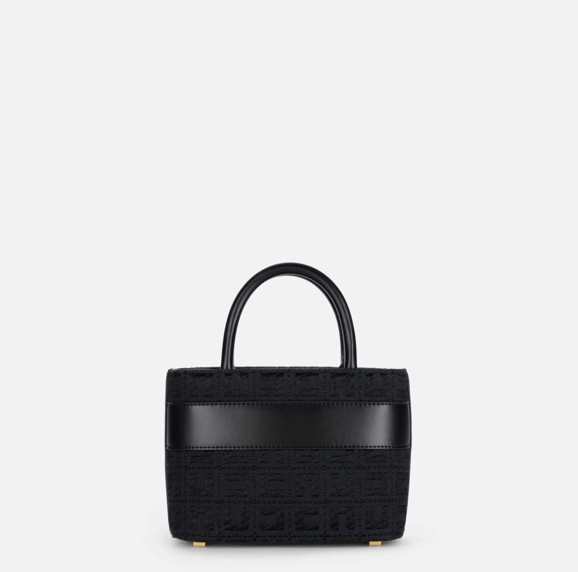 Elisabetta Franchi Handbags|Small shopper bag in jacquard fabric with horsebit Black
