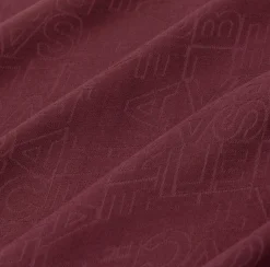 Elisabetta Franchi Scarves|Square viscosa jacquard pashmina scarf with logo lettering RougeNoir