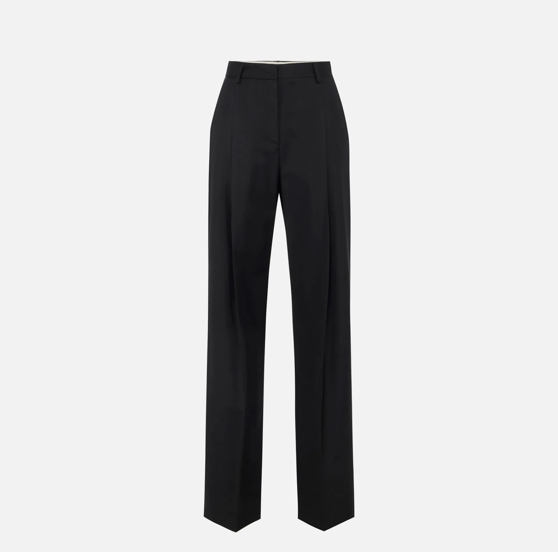 Elisabetta Franchi Trousers And Shorts|Straight trousers in cool wool with darts Black