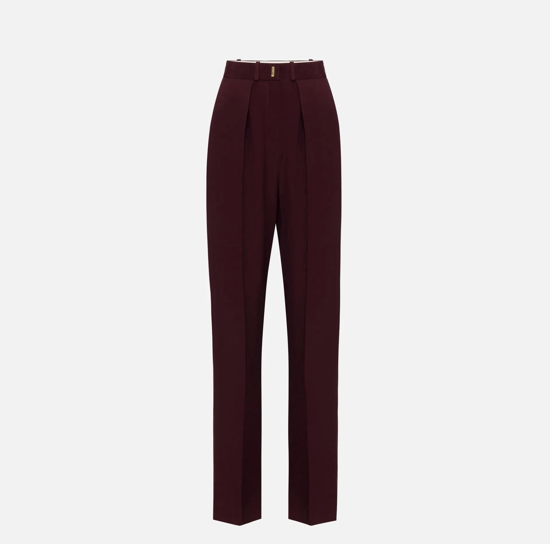 Elisabetta Franchi Trousers And Shorts|Straight trousers in crêpe satin fabric with bands RougeNoir