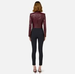Elisabetta Franchi Trousers And Shorts|Straight trousers in stretch crêpe fabric with zip Black