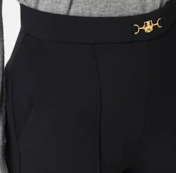 Elisabetta Franchi Trousers And Shorts|Stretch crêpe shorts with horsebit Black