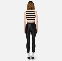 Elisabetta Franchi Top And T-Shirts|Striped lurex viscose cropped top