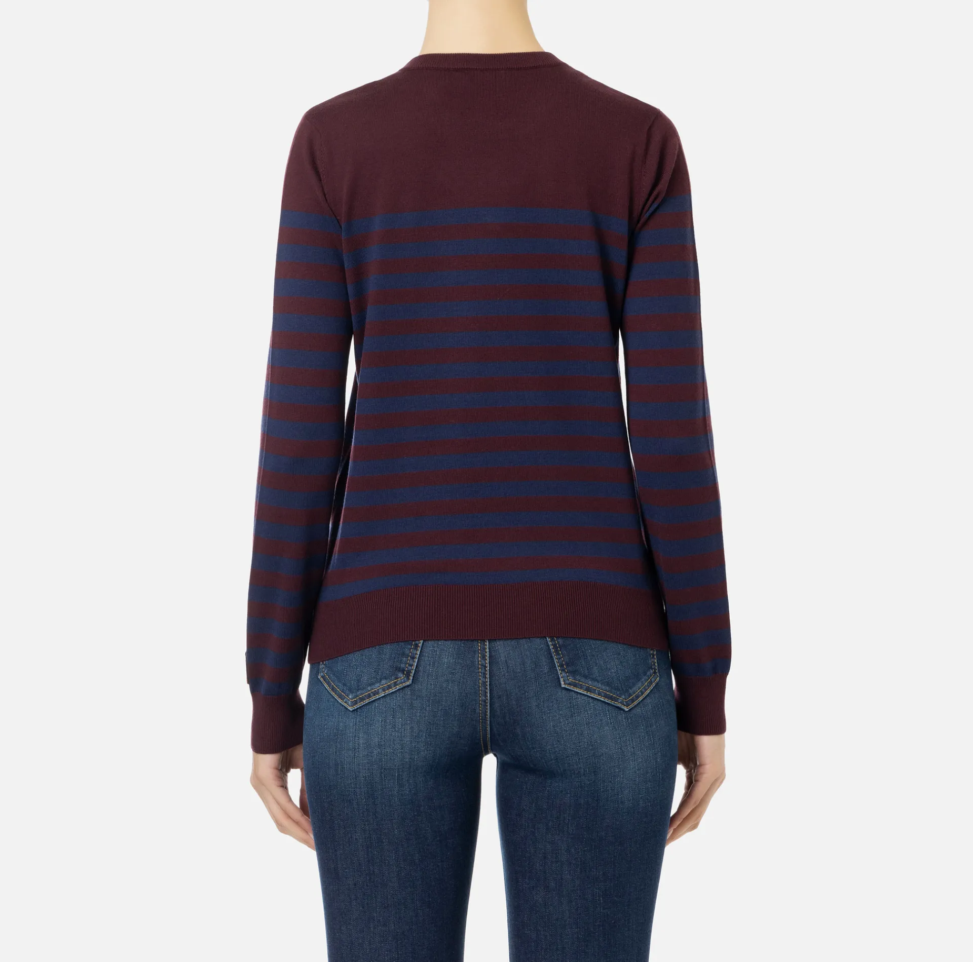 Elisabetta Franchi Knitwear And Sweatshirts|Striped wool jumper Gold