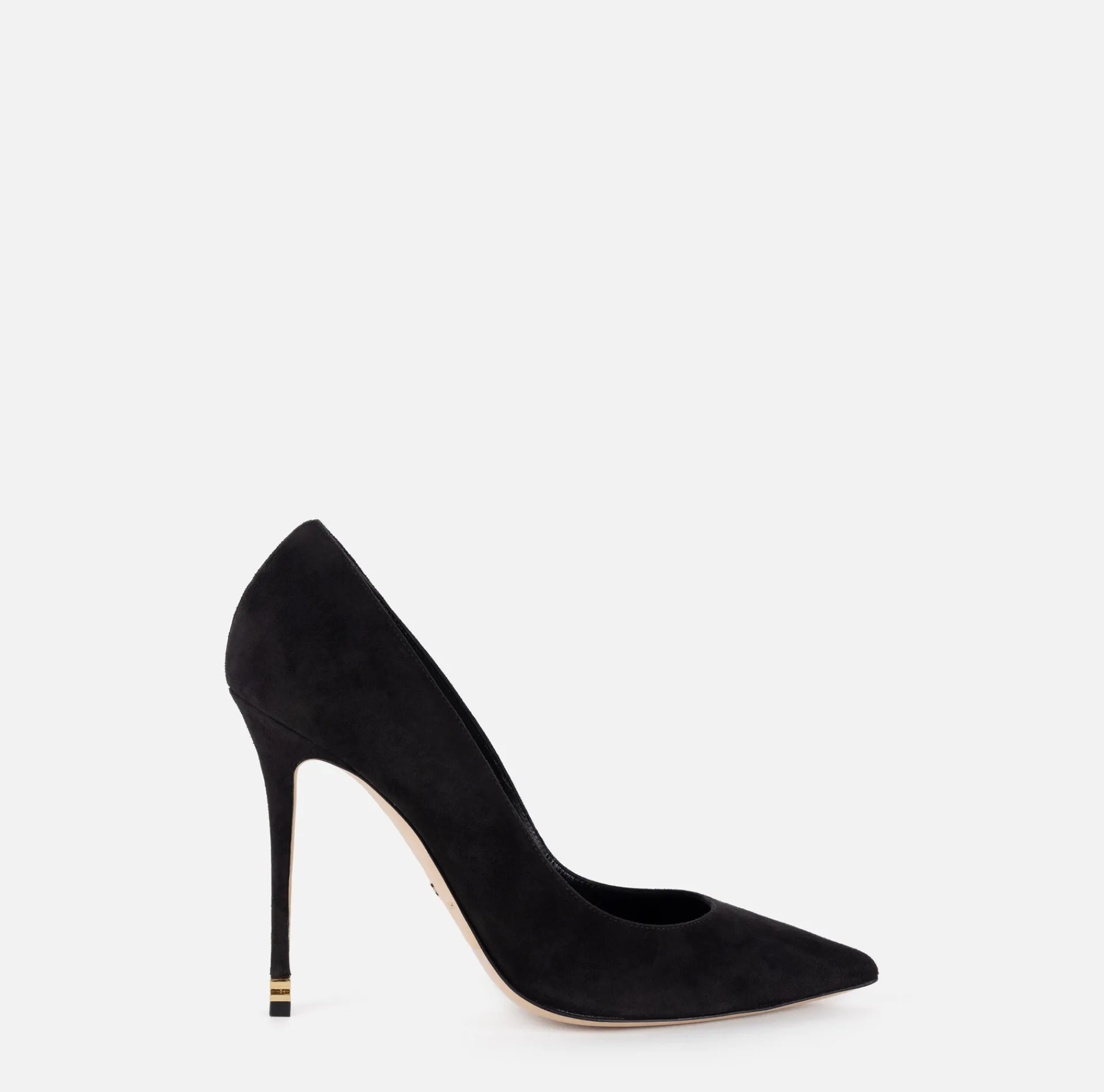 Elisabetta Franchi Pumps|Suede pumps with logo Étoile Black