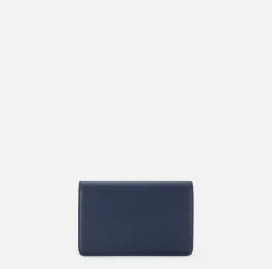 Elisabetta Franchi Strap Bags|Synthetic material shoulder bag with logo plaque Navy