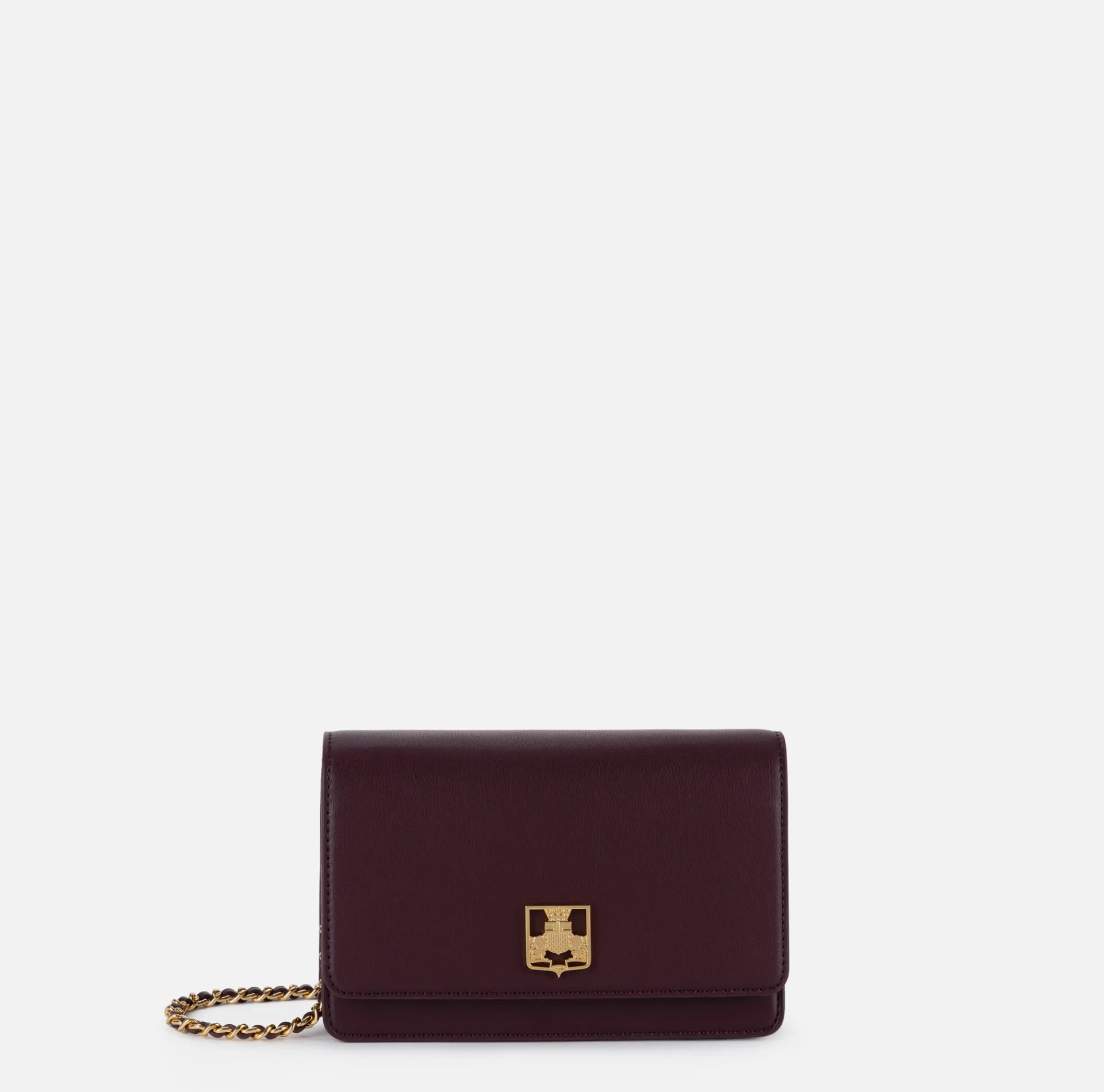 Elisabetta Franchi Strap Bags|Synthetic material shoulder bag with logo plaque RougeNoir