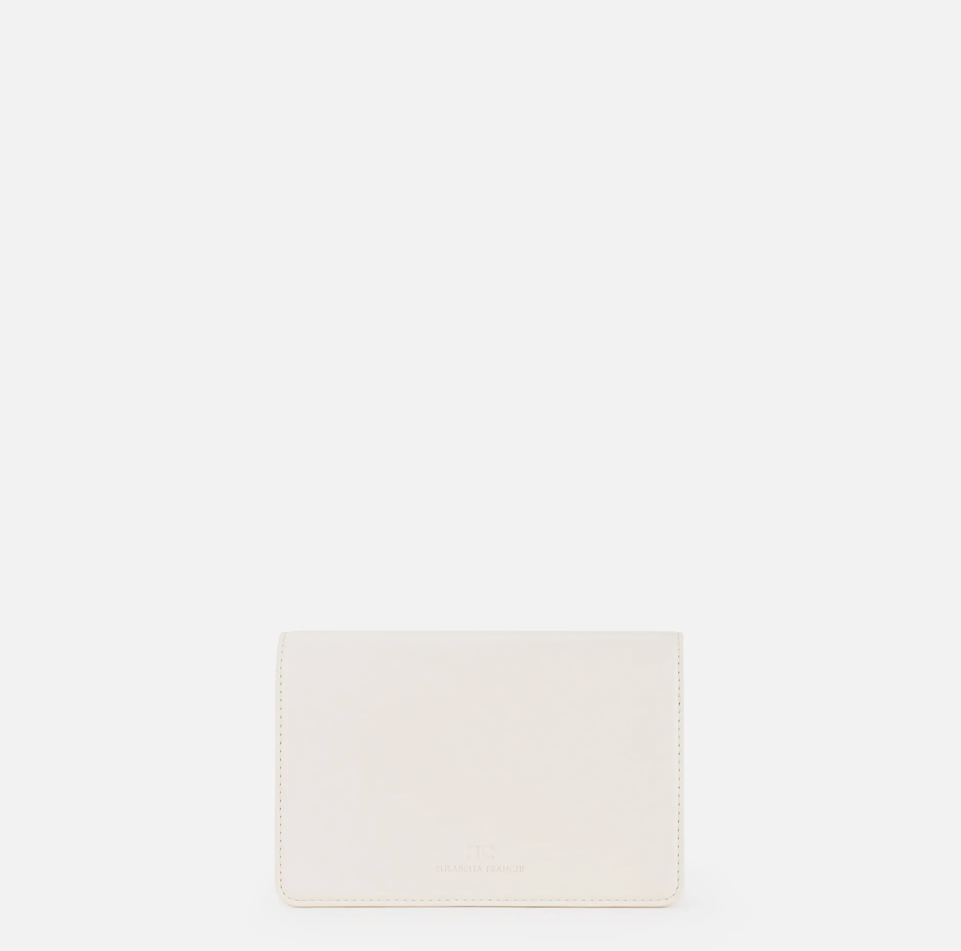 Elisabetta Franchi Strap Bags|Synthetic material shoulder bag with logo plaque Butter