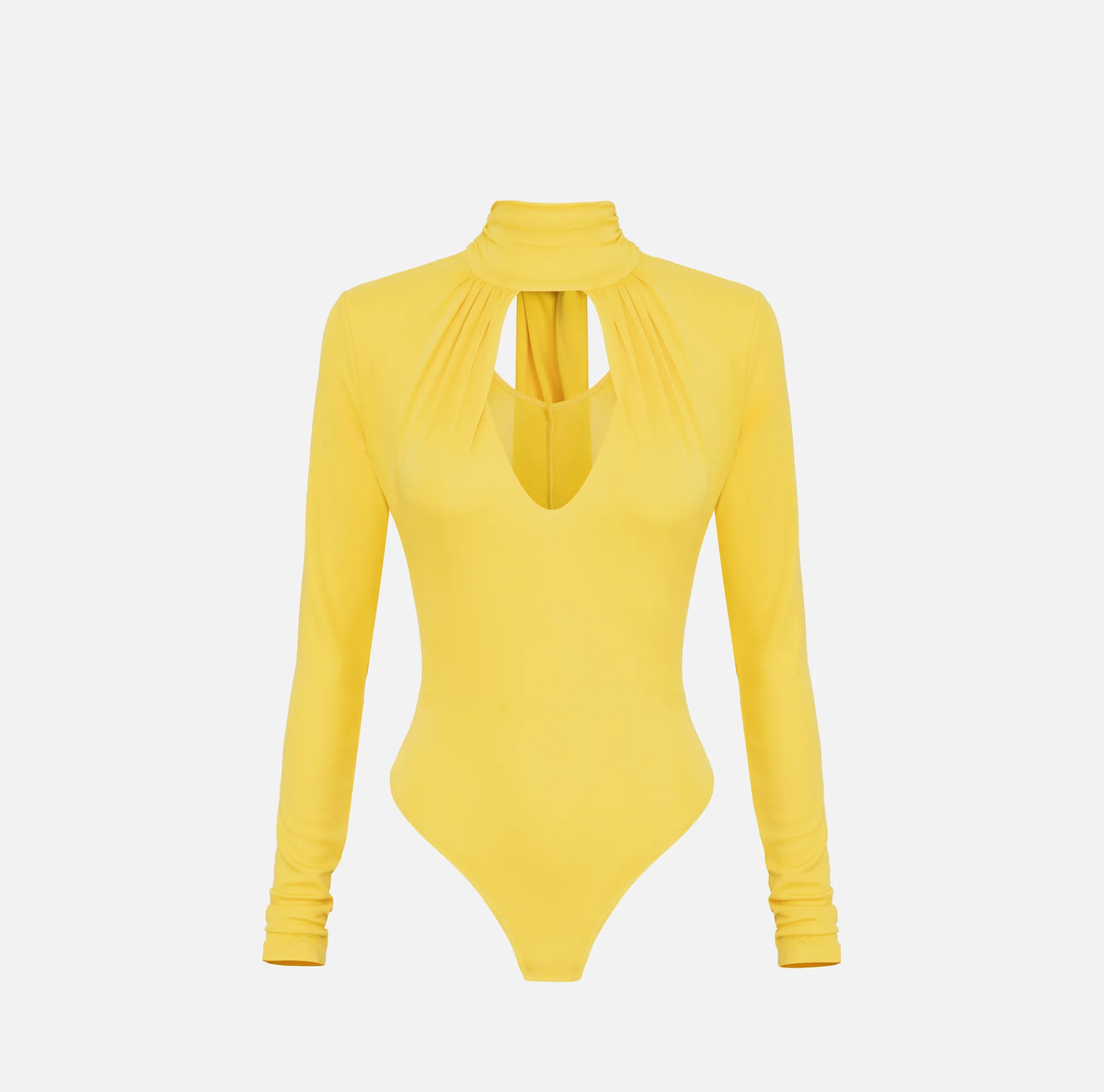 Elisabetta Franchi Top And T-Shirts|Tie neck bodysuit in jersey fabric Mimosa