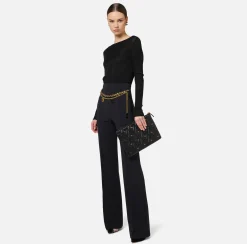 Elisabetta Franchi Clutch|Étoile Clutch Black