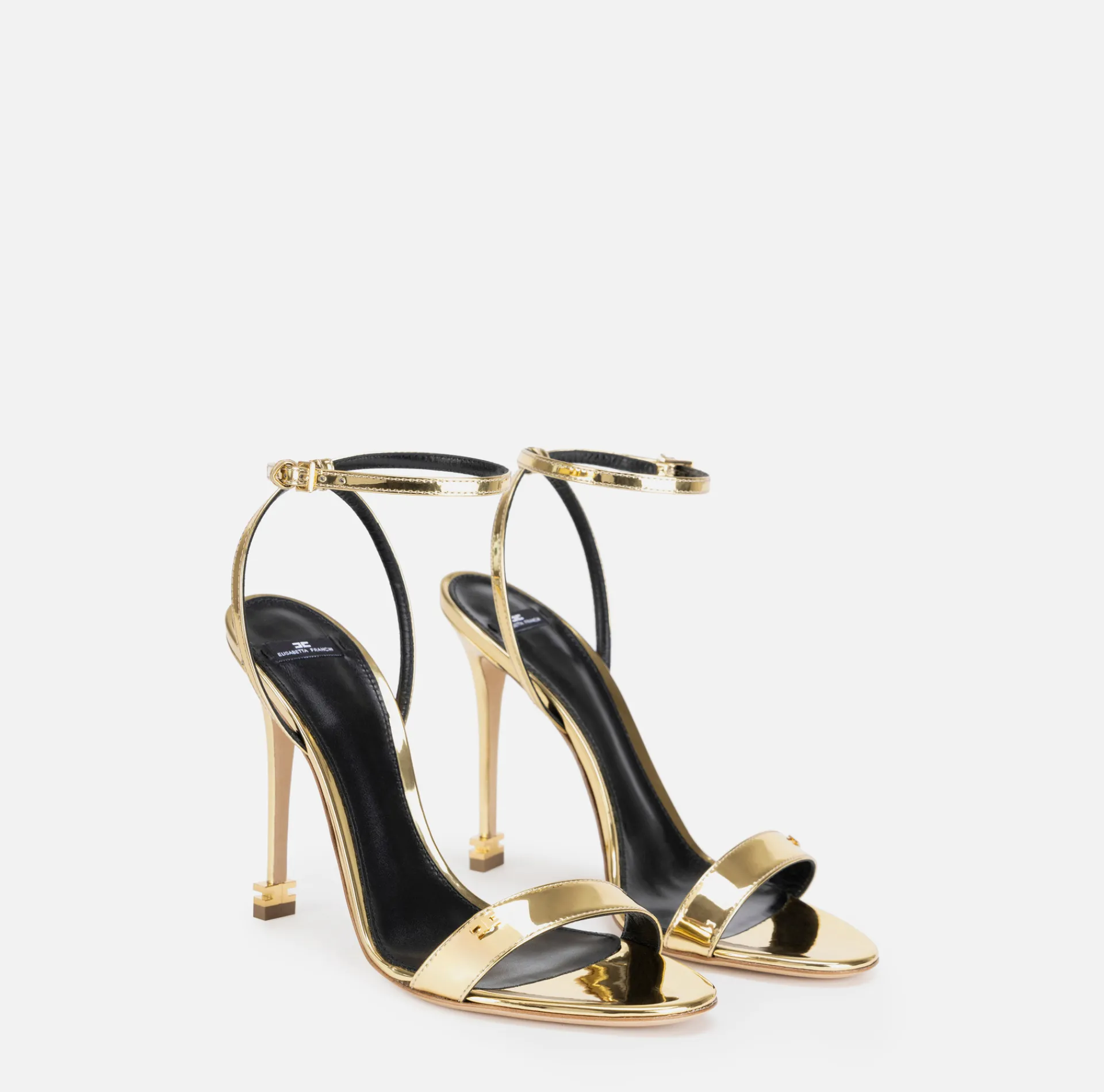 Elisabetta Franchi Sandals|Étoile metallic fabric sandals Gold