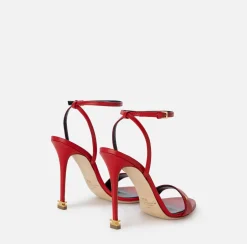 Elisabetta Franchi Sandals|Étoile Nappa leather sandals with ankle strap RedPassion