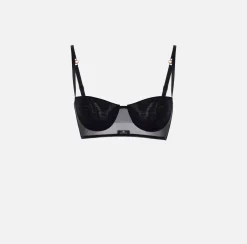 Elisabetta Franchi Top And T-Shirts|Top bra in stretch tulle Black