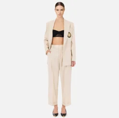 Elisabetta Franchi Top And T-Shirts|Top bra in stretch tulle Black