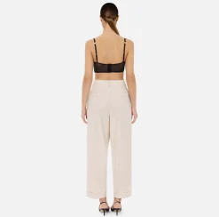 Elisabetta Franchi Top And T-Shirts|Top bra in stretch tulle Black