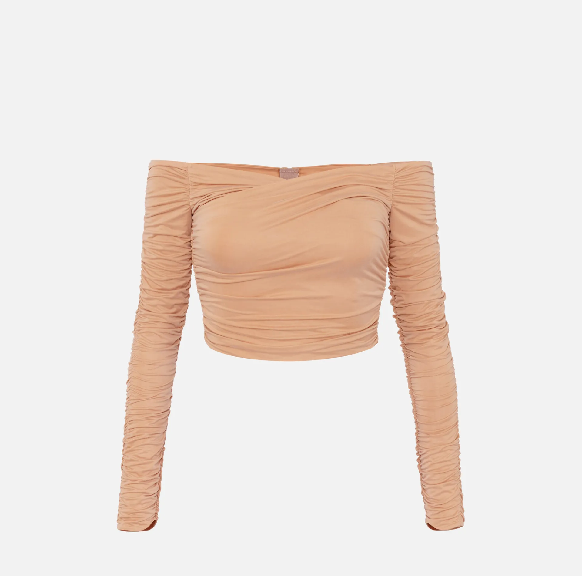 Elisabetta Franchi Top And T-Shirts|Top in draped cupro jersey fabric PeachRose