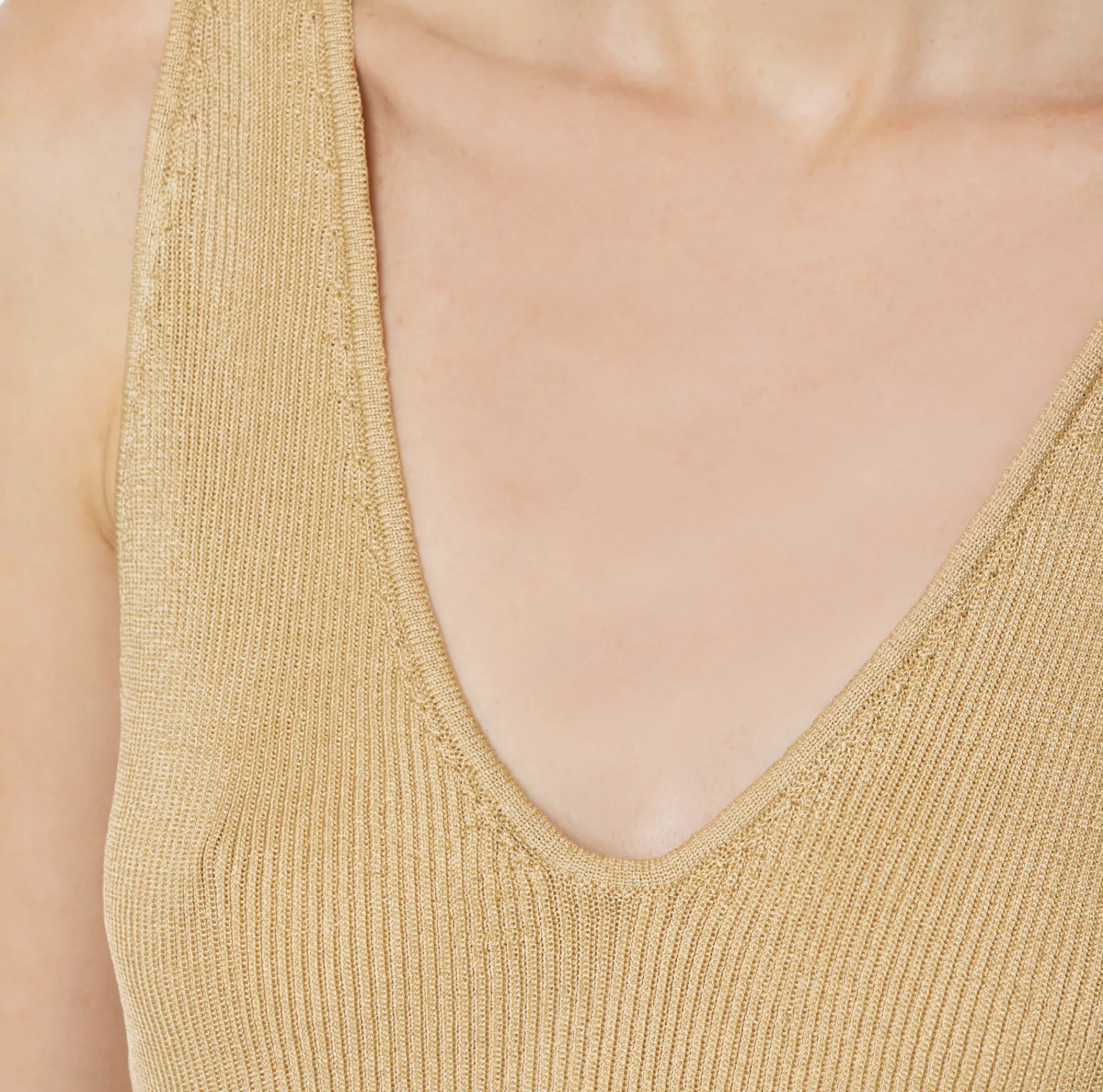 Elisabetta Franchi Top And T-Shirts|Top in pleated rib viscose fabric Cream