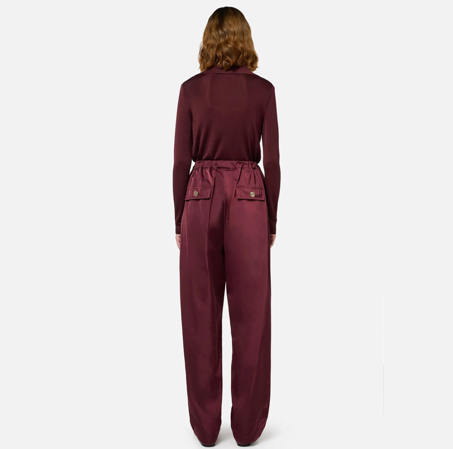 Elisabetta Franchi Trousers And Shorts|Trousers in technical nylon with zip
