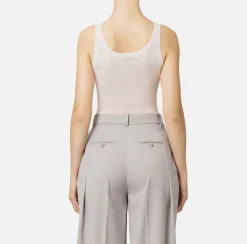 Elisabetta Franchi Top And T-Shirts|Turtleneck top in merino wool fabric with jacquard logo Latex