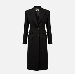 Elisabetta Franchi Coats And Jackets|Tuxedo-style coat in crêpe fabric