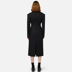 Elisabetta Franchi Coats And Jackets|Tuxedo-style coat in crêpe fabric