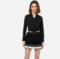 Elisabetta Franchi Belts|Two-colour belt with horsebit Butter/Black