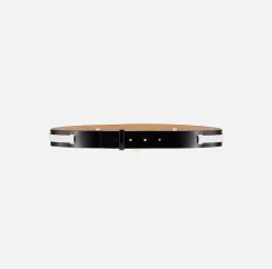 Elisabetta Franchi Belts|Two-colour belt with horsebit Butter/Black