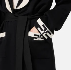 Elisabetta Franchi Knitwear And Sweatshirts|Viscose cardigan with logo bands