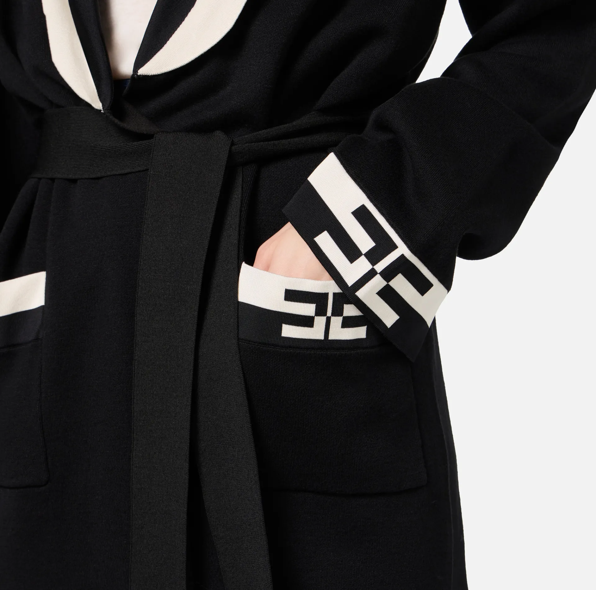 Elisabetta Franchi Knitwear And Sweatshirts|Viscose cardigan with logo bands