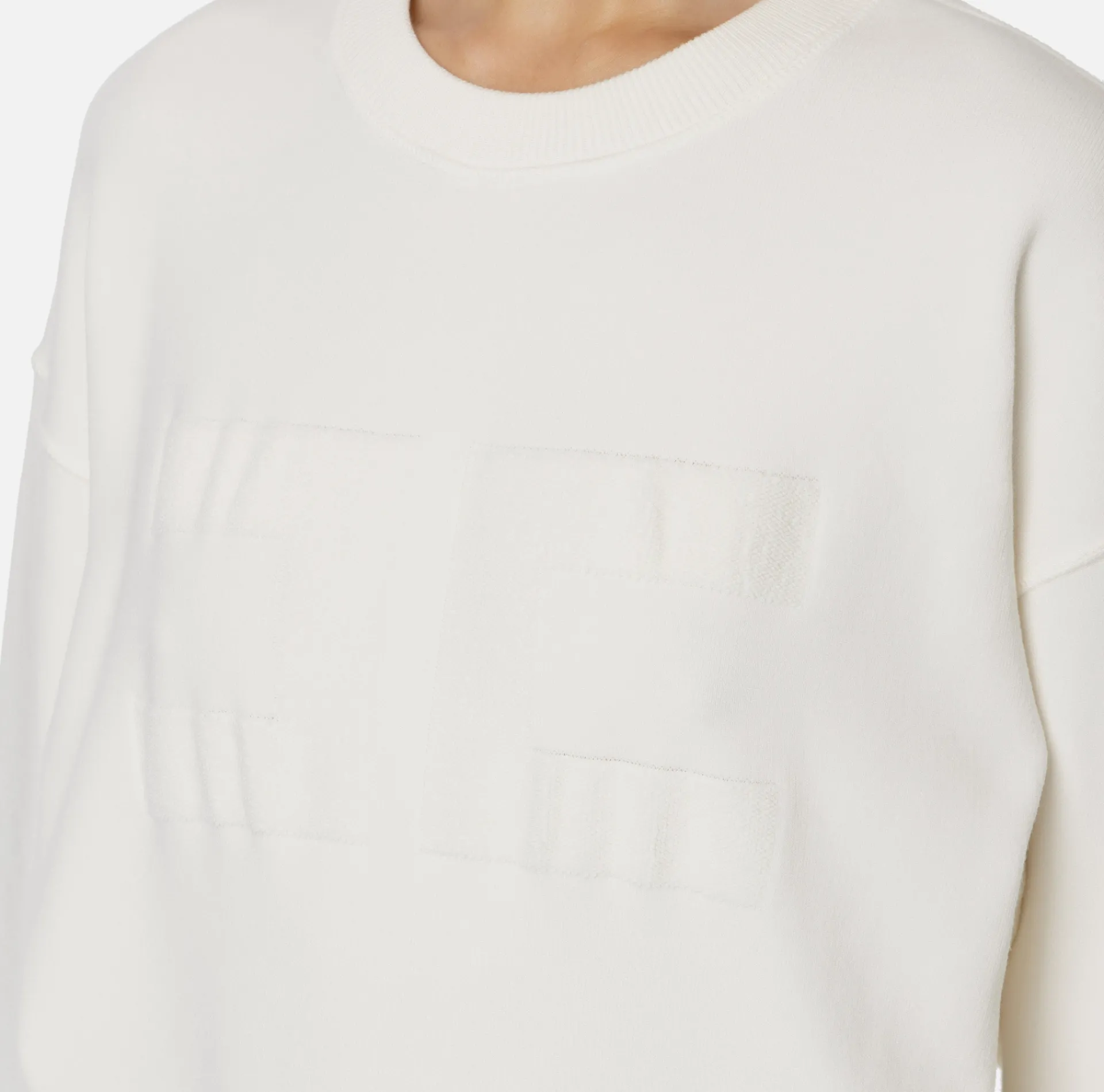 Elisabetta Franchi Knitwear And Sweatshirts|Viscose cropped sweatshirt with logo embroidery Ivory
