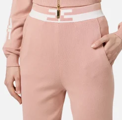 Elisabetta Franchi Trousers And Shorts|Viscose jogger trousers with logo bands
