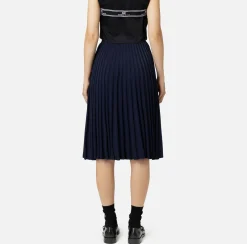 Elisabetta Franchi Skirts|Viscose midi skirt with pleated effect Navy