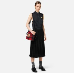 Elisabetta Franchi Skirts|Viscose midi skirt with pleated effect Black