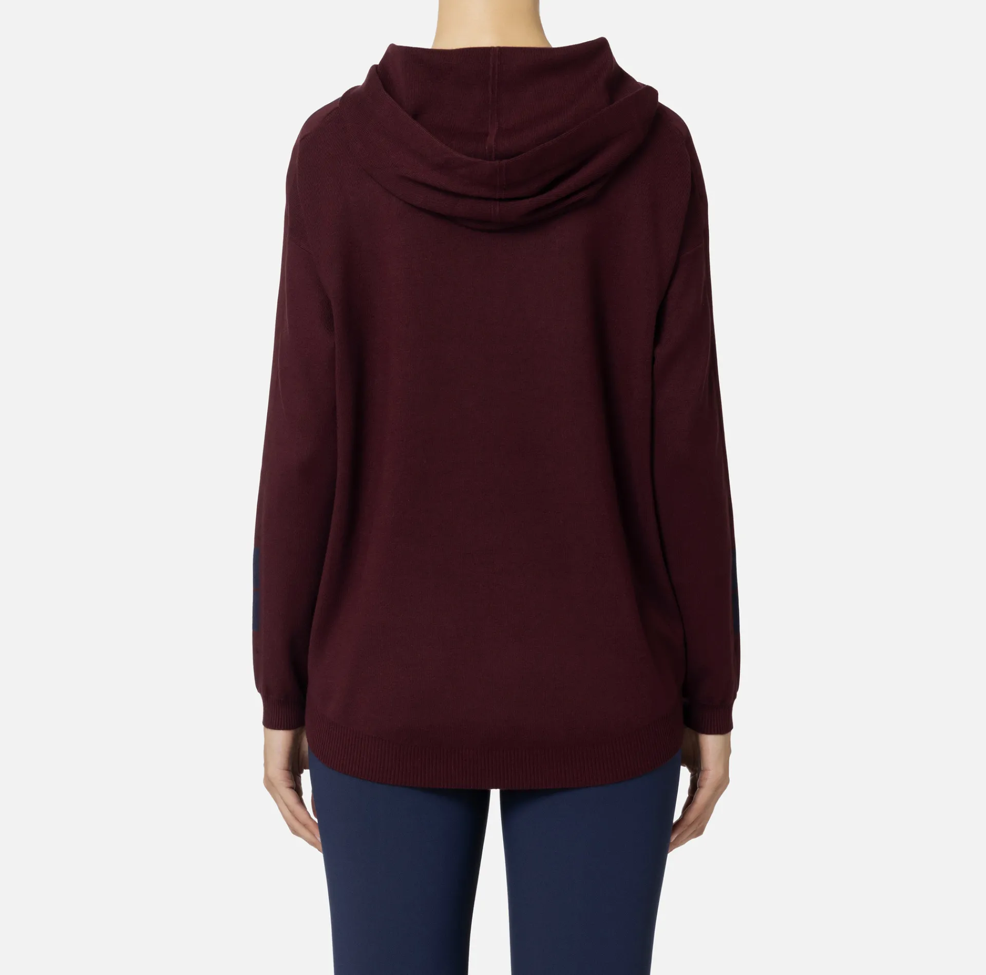 Elisabetta Franchi Knitwear And Sweatshirts|Viscose sweatshirt with hood and logo bands Gold
